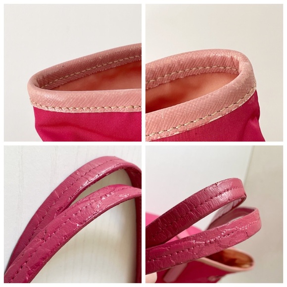 Prada pink Tessuto nylon and leather shoulder tote bag - Picture 7 of 14